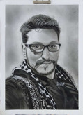 نقاشی سیاه قلم تک چهره طرح دلخواه شما a2